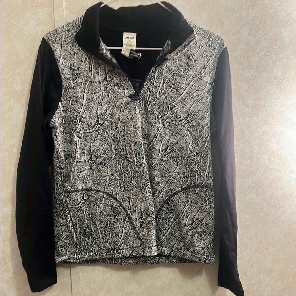 Black and Gray Zip-Up Jacket